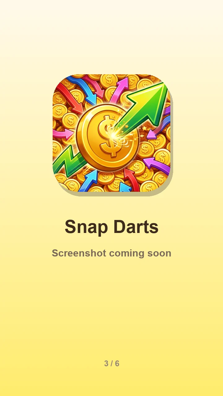 Snap Darts level screen: arrow canvas, task window, and hearts