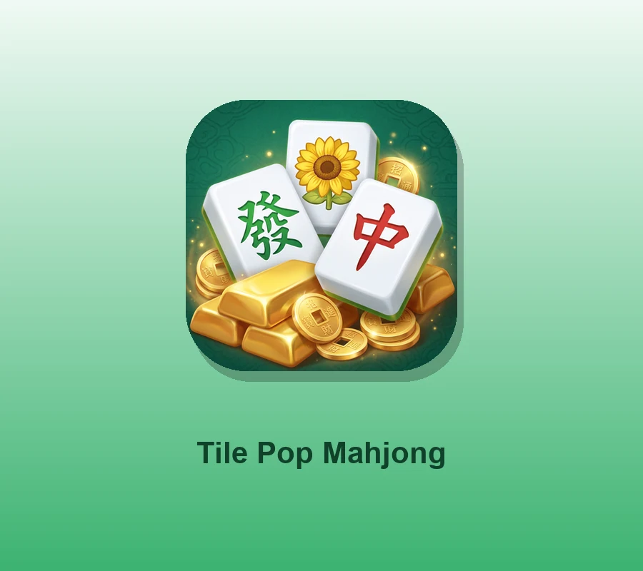 Mahjong tiles stacked in layers with the slot tray above