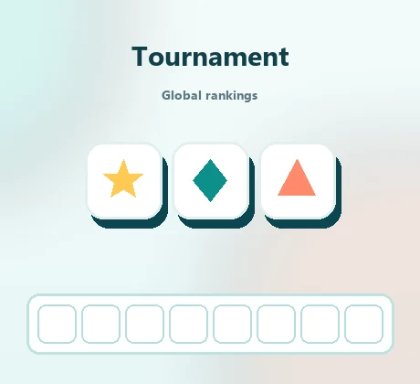 Global tournament leaderboard showing player rankings