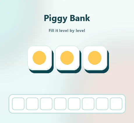 The Piggy Bank filling with diamonds as levels are cleared